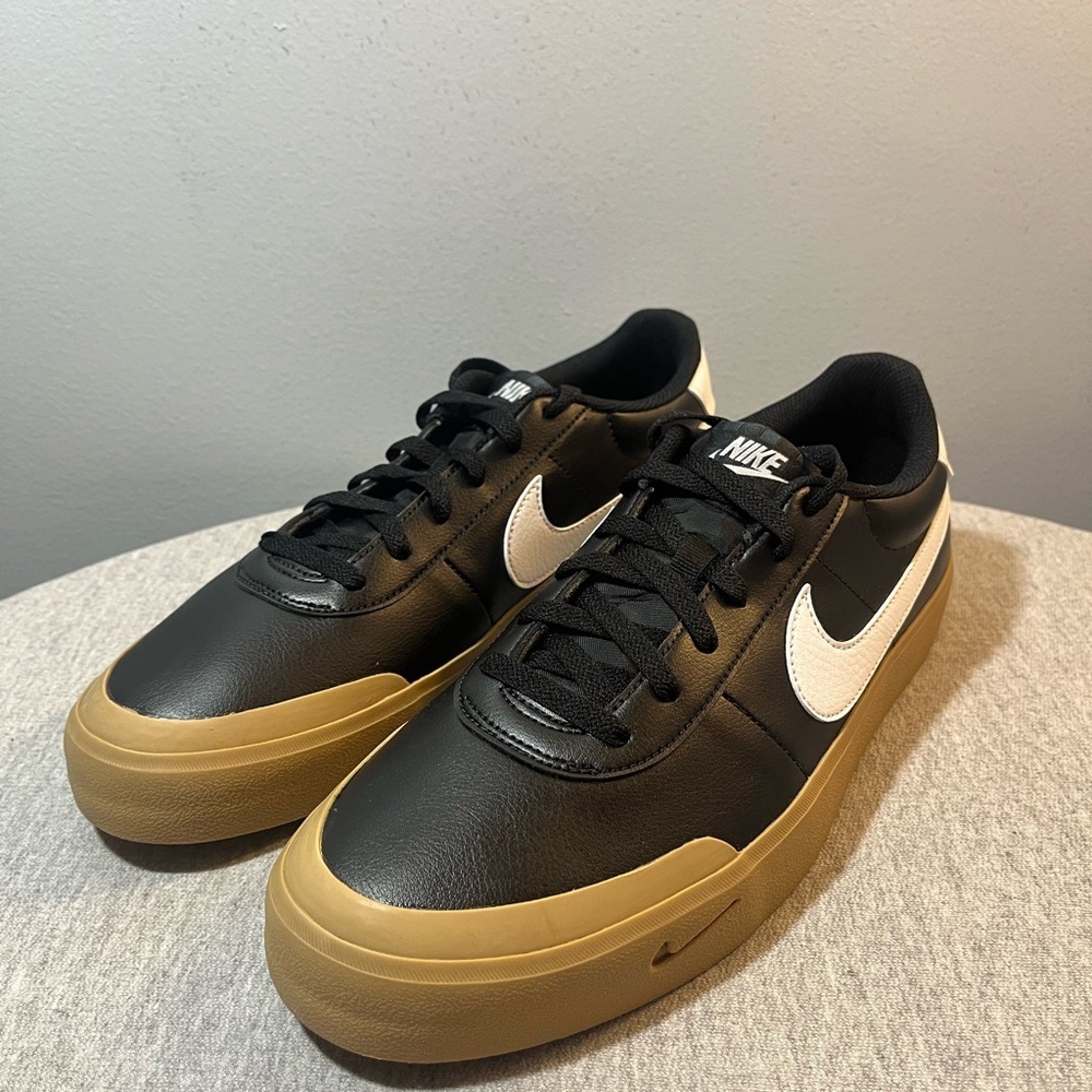 Nike Court Shot Black White Gum Bottom Sneaker Men's Shoe Size 11 FQ8146-003​​ - Picture 9 of 11